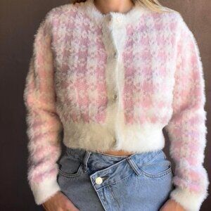 Asos design white & Pink Cardigan